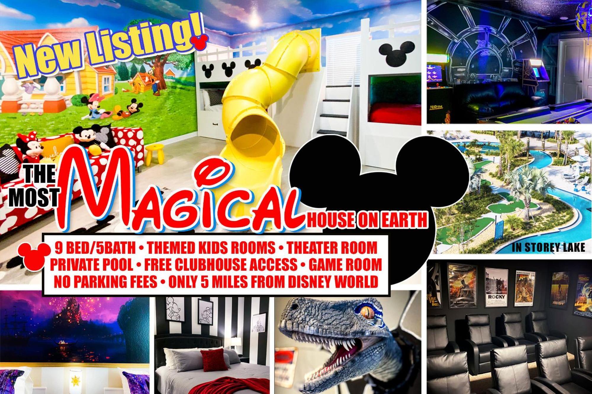 Magical Family Vacation Home Near Disney World At Storey Lake, Star Wars Gameroom, Pool, Theater, Mickey Slide, Sleeps Up To 28 Kissimmee Εξωτερικό φωτογραφία